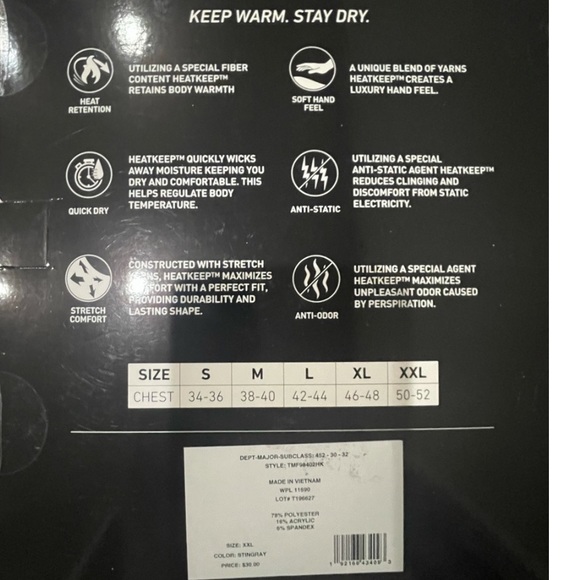 Heat Keep Mid Weight Base Layer Shirt - Picture 4 of 4